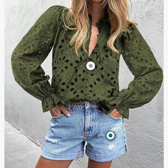 NWT green blouse - Picture 2 of 4